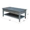 International Concepts Rectangle Spencer Coffee Table, 48 in W X 24 in L X 19 in H, Wood, Antique Washed Heather Gray OT105-8C - alternate 10